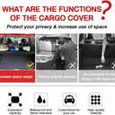 Powerty Retractable Cargo Cover for 2018-2023 Subaru Crosstrek/Impreza - Canvas Texture Trunk Cover Privacy Screen Rear Security Shade for Crosstrek Accessories (Not for Plug-in and Hybrid Models)