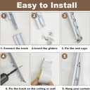 Ultra-thin Curtain Track, Aluminum Ceiling Curtain Rail System No Drill Self Adhesive Curtain Tracks Wall Mount, Silent Sliding Rail for Windows Easy Installation with Screws 11.2ft (3.4m)