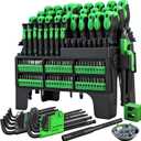 141-Piece Magnetic Screwdriver Set with Plastic Rack, Torx/Slotted/Phillips Precision Screwdrivers, SAE & Metric Hex Key Kit, Ratchet Handle & Screwdriver Bits, DIY Tools for Gift