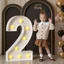 3FT Marquee Numbers, Light Up Numbers 2 for 2nd 20th 21st Birthday Decorations, Big Numbers for Party Decorations, Large Light Up Numbers for Party Decor DIY Pre-Cut Foamboad Mosaic Numbers