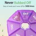 3 x Travel Weekly Pill Organizer - Portable 7-Day Dispenser for Vitamins, Fish Oil,Pills and Supplements -(Purple)