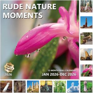 10 x 2026 Funny Wall Calendar 12 Month, Large Wall Calendar 2026 from January to December 2026, Natures Pics Funny Gag Gift for Adults, White Elephant Gift, Thick Glossy Paper, 12"x24" Open