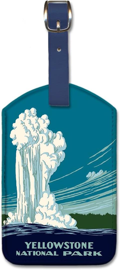 Pacifica Island Art Leatherette Luggage Baggage Tag - Yellowstone National Park