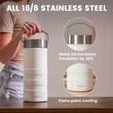 22oz Full-Day Cold-Chain Breastmilk Cooler, Double-Wall Vacuum Stainless Steel with 360 Cooling, Keeps Milk 50F for 24 Hours, Leak-Proof BPA-Free, Easy to Clean, Includes 2 Bottles