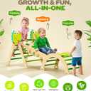 Pikler Triangle Set, 11-in-1 Montessori Climbing Toy for Toddlers, Foldable Wooden Indoor Jungle Gym & Playground Climber for Learning and Motor Skills (18 Months 7 Years)