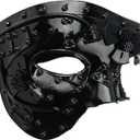 Hoshin Masquerade Mask, Half-Face Mardi Gras Decorations Venetian Masks for Mens (Punk Black)