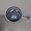 Bosmarlin Ceramic Travel Coffee Mug with Handle and Lid, 18 oz, Portable Coffee Cup for Car Cup Holder, Microwave and Dishwasher Safe, Reactive Glaze (Light Blue)