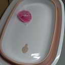 Collapsible Dog Bath Tub for Small Dogs & Cats, Portable Puppy Bath Tub with Water Drain Plug, Space Saving Foldable Pet Bathtub for Indoor & Outdoor Use, Pink