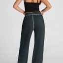 Herseas High Waisted Sweatpants for Women 2025 Fall Wide Leg Contrast Stitching Drawstring Loose Lounge Jogging Pants (Gray, XXL)