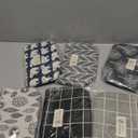 Boao 6 Pieces Canvas Cosmetic Bags Printed Small Makeup Bag Multi Function Travel Organizer Pouch Purse with Zipper for Women Fall Vacation Travel Toiletry storage Christmas Birthday Gift, 6 Styles