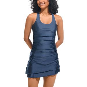 JOYSPELS Athletic Tennis Dresses for Women Wrap Skort Dress Workout Summer Spring Golf Romper Active Outfits (M)