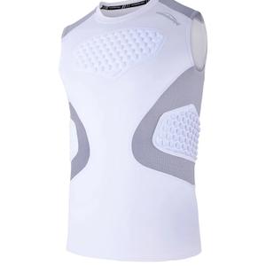 COOLOMG Youth Baseball Chest Protector Padded Compression Shirt Sleeveless Softball Football Lacrosse Rib Heart Sternum Guard Large