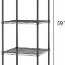Finnhomy Heavy Duty 5 Tier Wire Shelving Unit, 18x18x59-inches 5 Shelves Storage Rack, Metal Shelving with Thicken Steel Tube, NSF Certified, Black