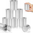 8 Pack Empty Metal Paint Cans with Lids(1/4 Pint Size),1/2 Cup Capacity Touch Up Paint Containers,Paint Storage Containers for Leftover Paint,Tiny Empty Unlined Pint Paint Pails