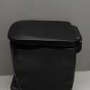 TIPGO Slim Bathroom Trash Can with Lid Soft Close, Step Pedal, 6 Liter / 1.6 Gallon Stainless Steel Trash Bin, Small Garbage Cans for Bedroom, Office, Kitchen (Matte Black)