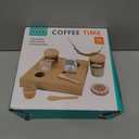 Kids Coffee Playset, Wooden Montessori Toy Play Kitchen Accessories with Coffee Cups, Espresso & Milk, Toddler Pretend Play Coffee Toy Kitchen Set Boys and Girls Birthday Gift