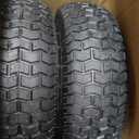 2-PACK 16x6.50-8" Front Tires and Wheels Assembly w/Grease Fitting, 3/4" & 5/8" Bearings and 3"-6" Centered Hub 16" Replacement for Riding Mower, Garden Tractor Garden Cart, Wagons