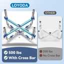 Loyoda FSA/HSA Eligible Heavy Duty Shower Chair for Inside Shower, 500lb Weight Capacity, Height-Adjustable Shower Bench with Padded Seat, Shower Stool Suitable for Elderly and Disabled