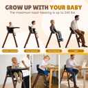 Convertible High Chairs for Babies & Toddlers. 5-in-1 Adjustable High Chair with Removable Tray, Easy to Clean, Portable (Black)