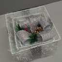 TOWPONICS Set of 3 Lighted Gift Boxes, Christmas Decorations Outdoor with 60 LED Multi-Color String Lights, Light Up Present Boxes with Silver Tinsel for Christmas Tree Holiday Home Porch Mantel Decor