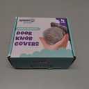 Child Safety Door Knob Cover (4 Pack) Hard-to-Remove Dual-Lock Door Handle Covers for Kids - Reusable Baby Proof Door Knob Locks - Installs Easily, No Tools Needed (Transparent)