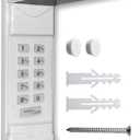 Wireless Keypad Garage Stop Door Opener for Linear LPWKP/MDTK Megacode Garage Door Opener Remote 318MHZ for Linear LD033, LD050, LS050, LC075, LDCO800, LSO50 and LSO50-2T (White)