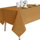 Obstal 210GSM Rectangle Table Cloth - Heavy Duty Water Resistance Microfiber Tablecloth, Decorative Fabric Table Cover for Outdoor and Indoor Use (Coffee, 60 x 102 Inch)