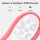 Womens Soft Memory Foam Bedroom Slippers, Warm Winter House Shoes, Cozy Lightweight Ladies Indoor Shoes (7-8, Pink)