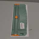 Firbon A4 Paper Cutter 12 Inch Titanium Straight Paper Trimmer with Side Ruler for Scrapbooking Craft, Paper, Coupon, Label, Cardstock (Morandi)