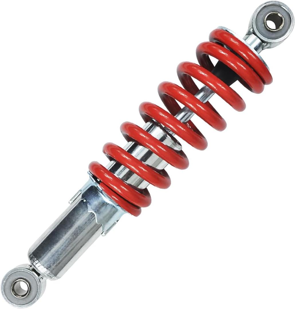 260mm 10.2" Adjustable Rear Shock Absorbers for 50cc 70cc 90cc 110cc 125cc Baja Motorsports DR70 Tao Tao DB20 Kids Pit Dirt Bike Four Wheeler Quad ATV Small Motorcycle Heavy Duty Red