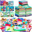 24 Pcs Baby Bath Books, Nontoxic Fabric Soft Crinkly Cloth Books, 0-6-12 Months Infants Toddlers Touch, Early Education Toys Birthday Gifts, Learning for Toddlers, Infants, and Kids
