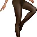 Vertvie Women's Fleece Lined Tights Thermal Leggings High Waist Thick Warm Winter Tights Stretchy Comfy Tummy Control Pantyhose(80g-No Fleece,Black Sheer,Small-Medium)