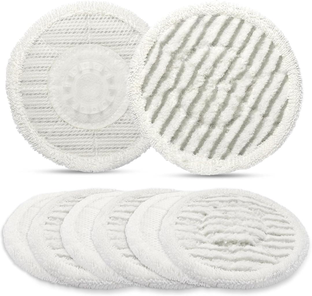 8 Pack Dcoecue Replacement Steam Mop Pads for Shark S8201, S8001, S7001, S7201, S7000AMZ, S7005, S7020, S7001C, Washable, Durable Steam and Scrub Pads for All Floors