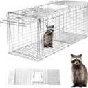 Animal Trap 26"x10"x9" Cage Trap,Heavy Duty Folding Raccoon Traps Live Animal Cage Trap,Humane Catch and Release Stray Cats,Squirrels,Rabbits