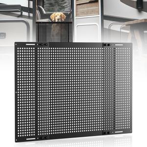 Premium Adjustable RV Entry Screen Door Grille, Adjusts from 22"- 31.5", Aluminum Alloy Protector Guard for RV, Camper, Black