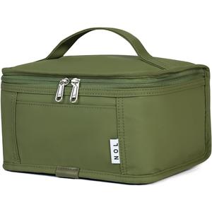 NOL Natural Organic Lifestyle Small Lunch Bag Mini Lunch Box Insulated Lunch Bag for Men/Women Leakproof Cooler Tote Bag Lightweight Nylon Waterproof Lunch Box For Work, Amy green (Medium(5 Liters))