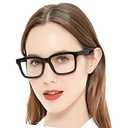 AEZUNI Large Square Reading Glasses Women Trendy Readers Retro Style 1.0 1.25 1.5 1.75 2.0 2.25 2.5 2.75 3.0 3.5 4.0 5.0 6.0(Black, 1.75)