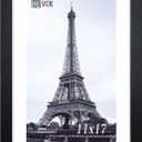 VCK 11x17 Picture Frame, Wood Black 11 x 17 Frame for Wall Mounting, Display Photo Poster Certificate, for Gallery Wall Home Office, 1 Pack