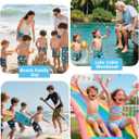 Boys Swim Trunks Toddler Swim Shorts Quick Dry Comfort Bathing Suit Sun Protection Swimwear with Pockets 2-16 Years (B3_flower / Neon)