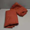 MIULEE Burnt Orange Linen Curtains 90 Inch Long for Bedroom Living Room, Soft Thick Linen Textured Window Drapes Terracotta Rust Boho Fall Decor Semi Sheer Light Filtering Back Tab 2 Panels