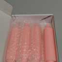 Light Pink Short Taper Candles 6 inch Candle Sticks Unscented Dinner Candle Dripless for Home Decor,Set of 4