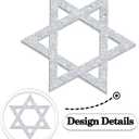Chag Pesach Sameach Banner, Happy Passover Decorations, Egypt Festival Holiday Party Decoration Supplies, Jewish Pesach Festival Matzo Banner Blue & Silver Glitter