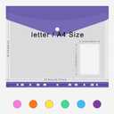 2 x Plastic Envelopes Binder Pockets for 2/3/4 Ring Document Pouch - Organize with Ease, Clear, 8.5" x 11" Expandable (Pack of 12)