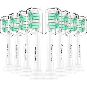 Aoremon Replacement Heads for Sonicare - Toothbrush Heads Compatible with Philips Sonicare Snap-on Electric Toothbrush (White),8 Pcs