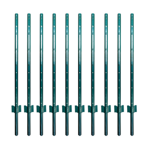 ARIFARO Fence Posts 4 Feet Sturdy Duty Metal Fence Post, Pack of 10, No Dig Garden U Post for Wire Fencing Steel Post for Yard, Outdoor Wire
4 Feet Metal Fence Steel Post Garden Post