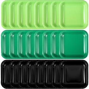 FoldTier 120 Pieces Green Party Theme Decorations Square Paper Plates Birthday Party Cake Dessert Plates(Green,9 Inch)