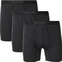 32 Degrees COOL Men's Comfort Mesh Boxer Brief, 3-Pack, Black, XL