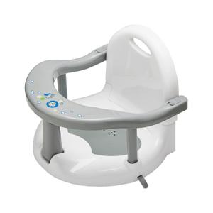 Foldable Baby Bath Seat, Non Slip Baby Bath Chair, Baby Bath Seat Bathtub Chair for Baby Sitting Up, Cute Shape Surround Baby Bathtub Seat with Suction Cups for Baby 6-18 Months (Grey Baby Bath Seat)