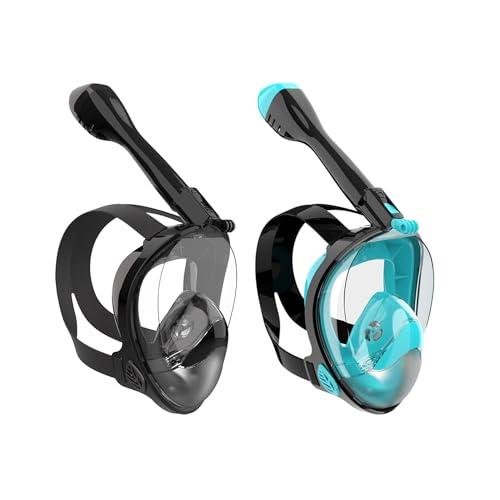 Jwintee Full Face Snorkel Mask, Diving Mask for Kids and Adults,180° Panoramic View Snorkel Mask with Camera Mount, Safe Breathing, Anti-Leak&Anti-Fog One Is Pre-owned