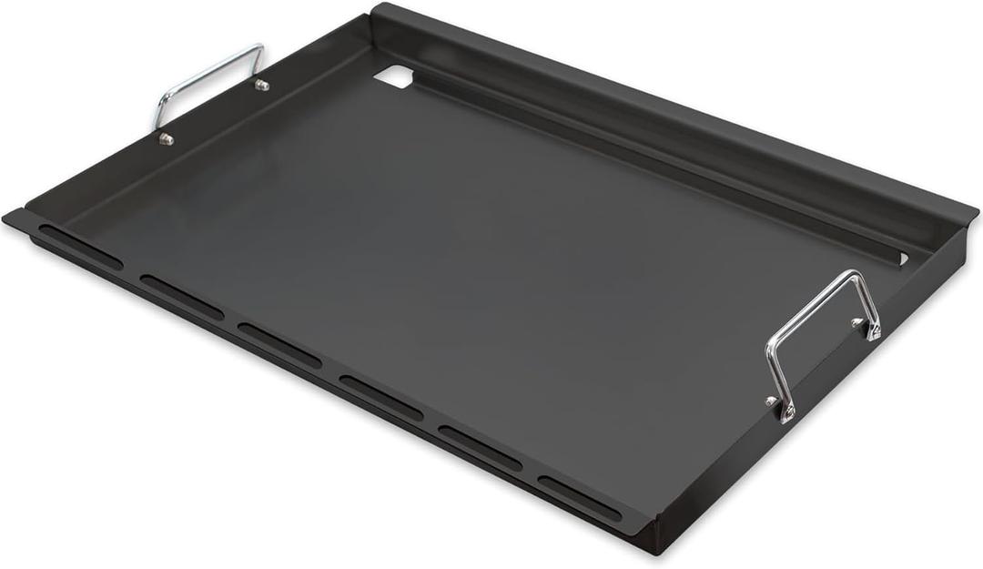 Full Size Griddle with Handles for Kitchen Aid 720-0709C 720-0826 860-0003C, Flat Top Grill Insert Replacement for KitchenAid 750-0780 870-0003 Nexgrill 720-0709B, Carbon Steel, Non-stick (18.8" x 29.9" x 1.4")